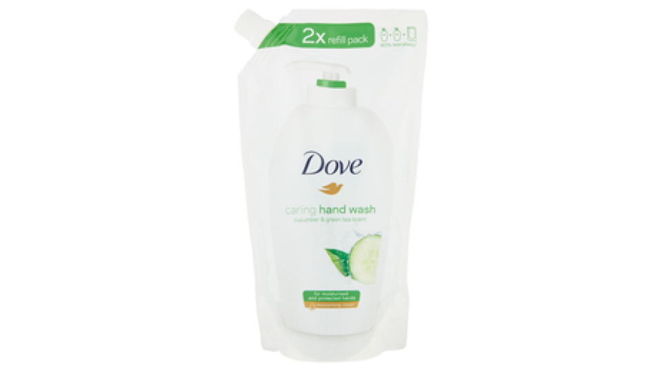 Dove caring hand wash cucumber & green tea scent Ricarica 500 ml