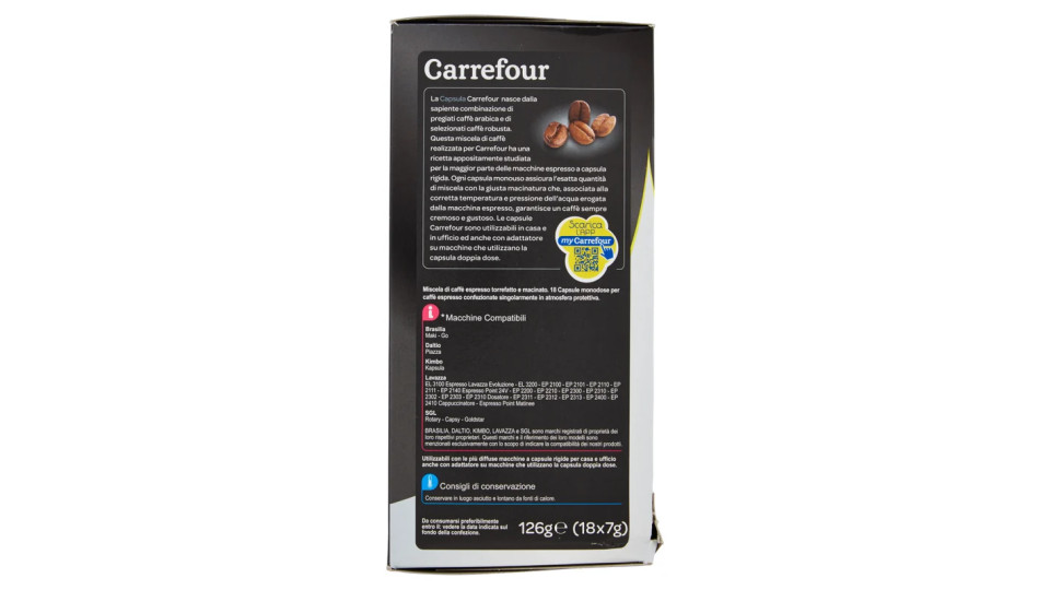 Carrefour Caffè espresso in capsule Cremoso