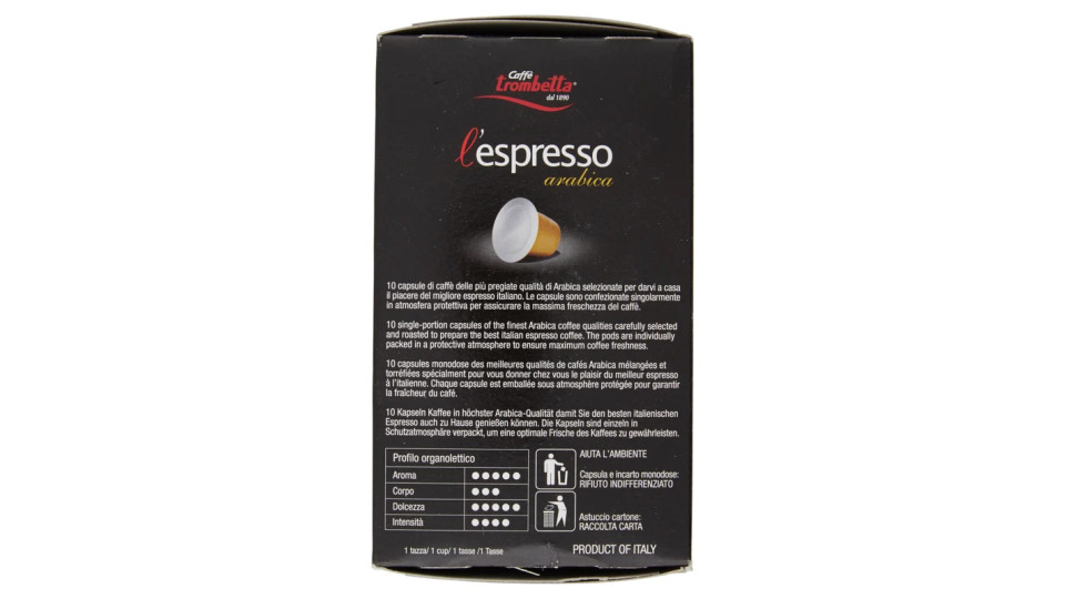 Caffè trombetta l'espresso arabica 10 Capsule