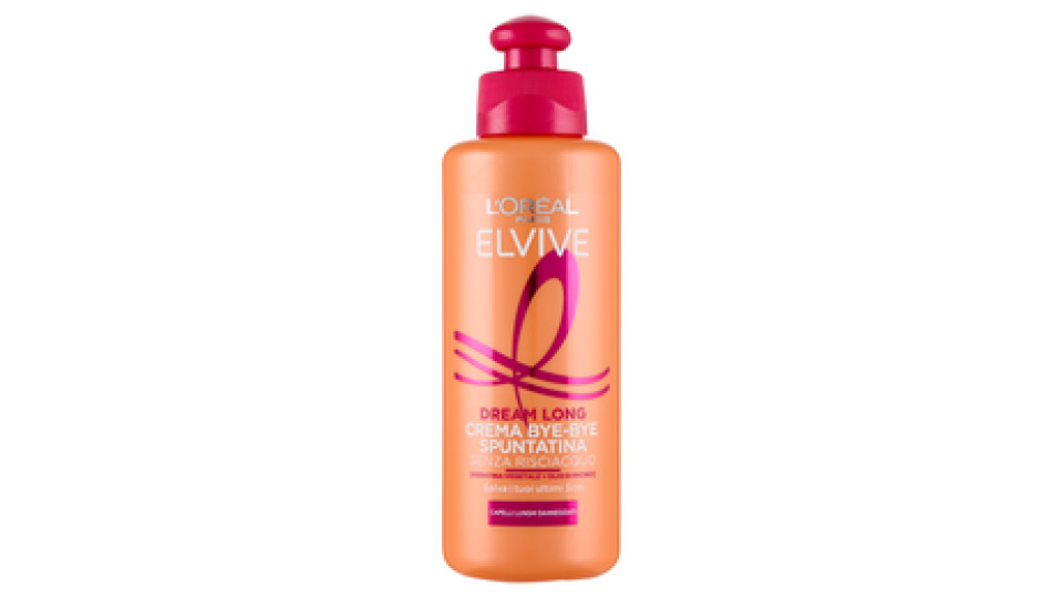 Elvive Dream Long Crema Capelli Senza Risciacquo Bye-Bye Spuntatina per Capelli Lunghi Danneggiati