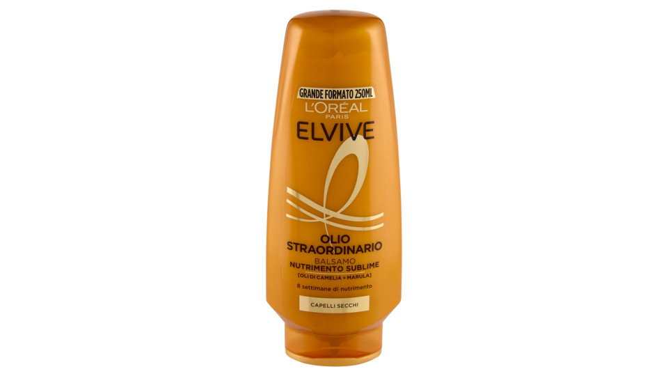 Elvive Olio Straordinario Balsamo Nutrimento Sublime, per Capelli Secchi, 250 ml