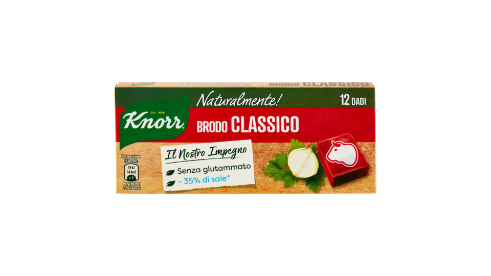 Knorr Naturalmente! Classico -35% di sale** 12 dadi