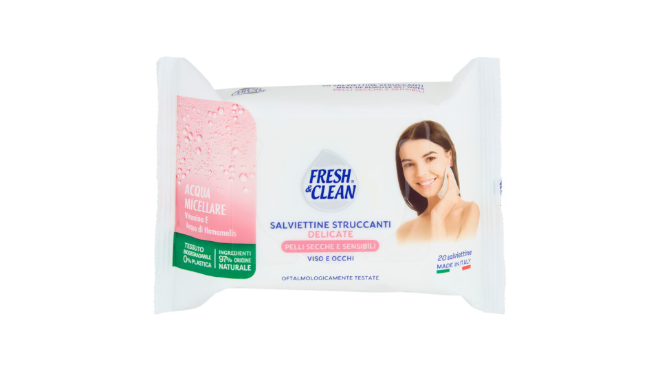 Fresh & Clean Salviettine Struccanti Delicate 20 pz