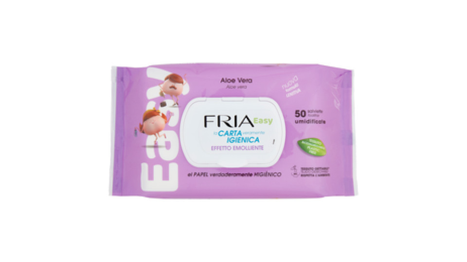 Fria Easy la Carta veramente Igienica salviette umidificate effetto Emolliente 50 pz