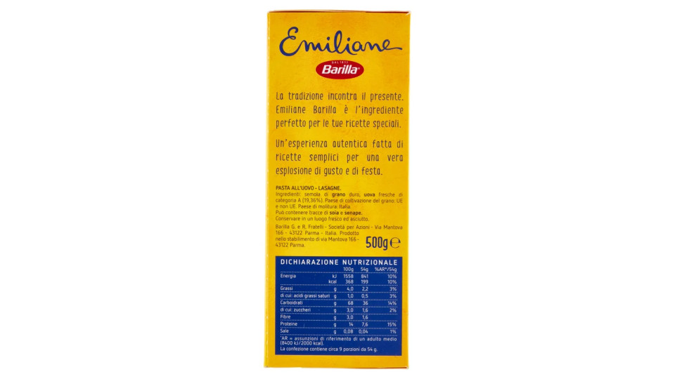 Barilla Emiliane Lasagne all'uovo