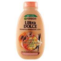 Garnier Ultra Dolce al Latte di Vaniglia e Polpa di Papaya Shampoo 2in1 per Capelli Lunghi