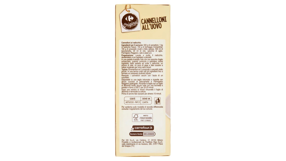 Carrefour Cannelloni all'uovo
