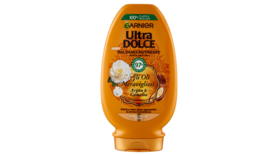 BALSAMO MERAVIGLIOSO OLIO DI ARGAN E CAMELIA Capelli Secchi Garnier Ultra Dolce
