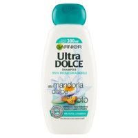 Garnier Ultra Dolce Shampoo alla Mandorla Dolce e Fiori di Loto per Tutta La Famiglia, Senza Parabeni, Coloranti e Siliconi, 300 ml [Confezione da 2]