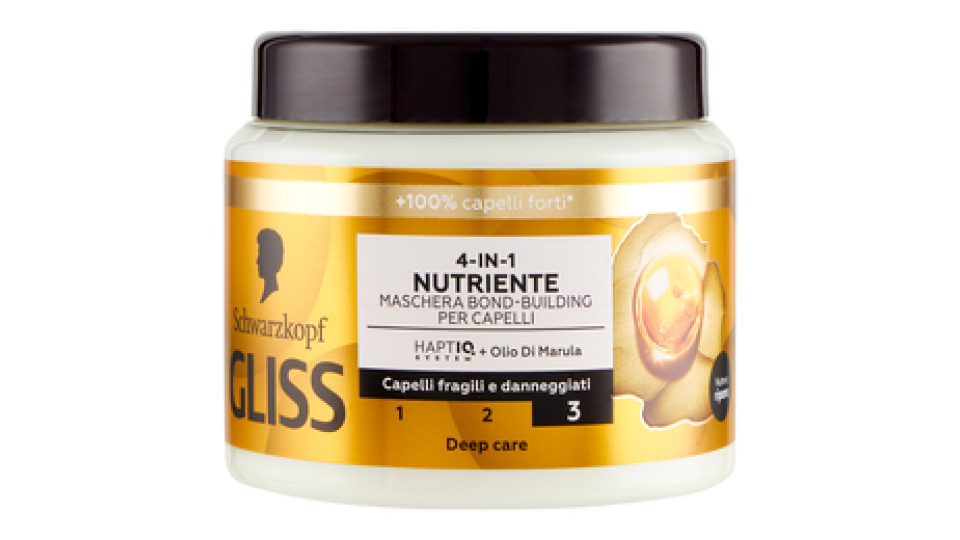 Gliss 4-in-1 Nutriente Maschera Bond-Building per Capelli 400 ml