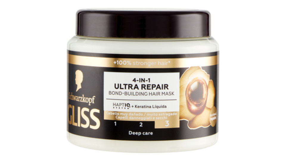 Gliss 4-in-1 Ultra Repair Maschera Bond Building per Capelli 400ml