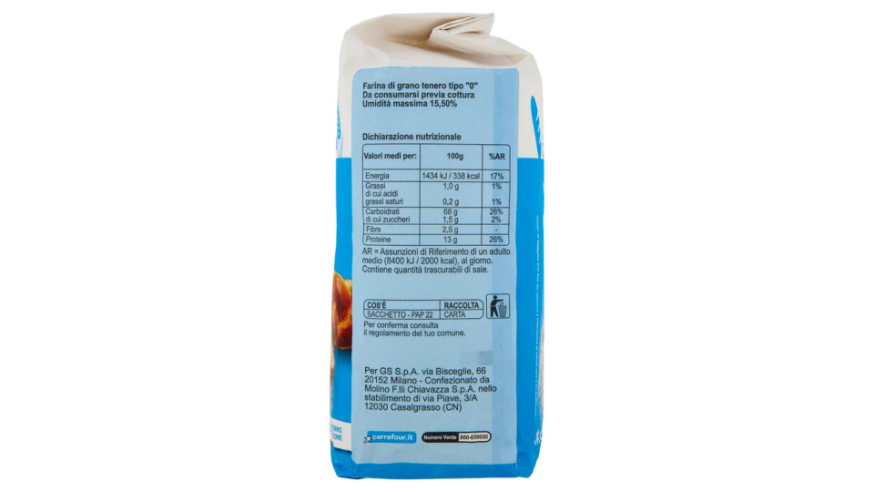 Carrefour Farina "0" manitoba di grano tenero