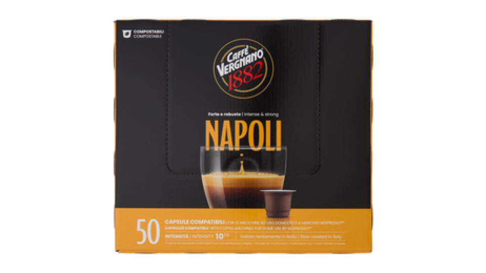Caffè Vergnano 1882 Èspresso1882 Espresso Napoli Capsule Compatibili Nespresso