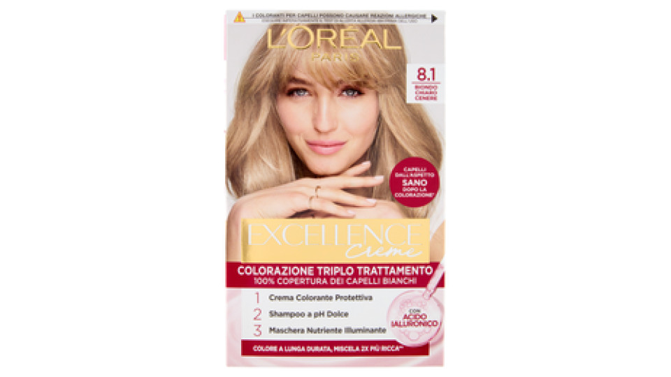 Excellence Creme Crema Colorante 8.1 Biondo Chiaro Cenere