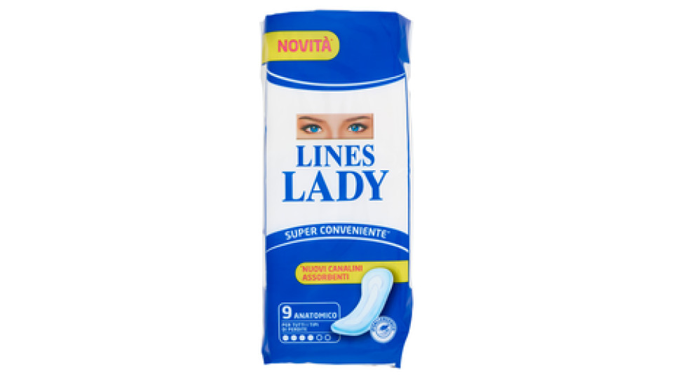 Lines lady assorbente anatomico