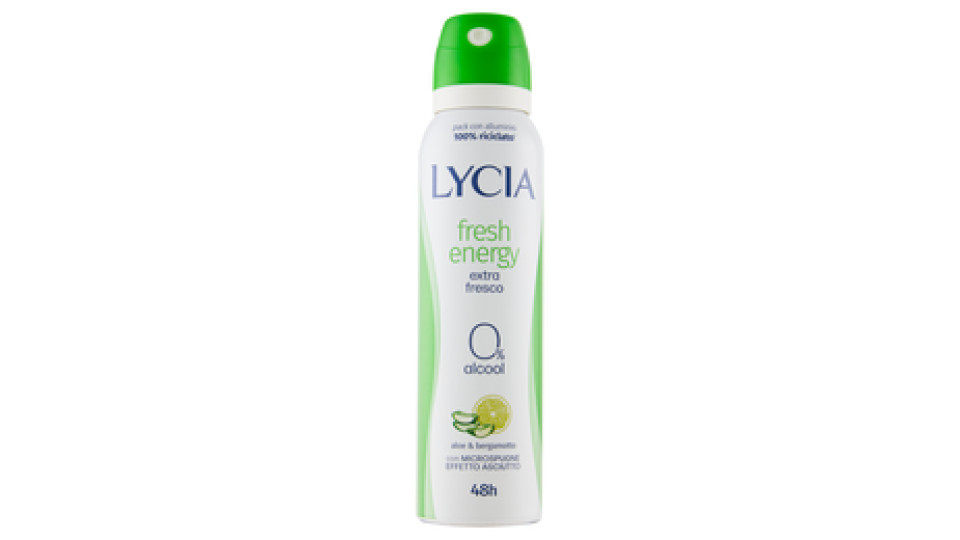 Lycia fresh energy deo spray aloe & bergamotto 150 ml