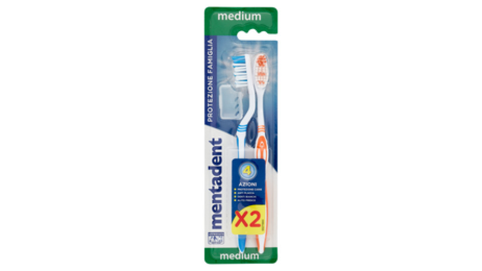 Mentadent Protezione Famiglia medium 2 pz