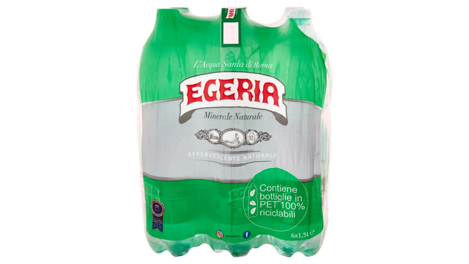 Egeria Acqua Santa di Roma Km.0 effervescente naturale