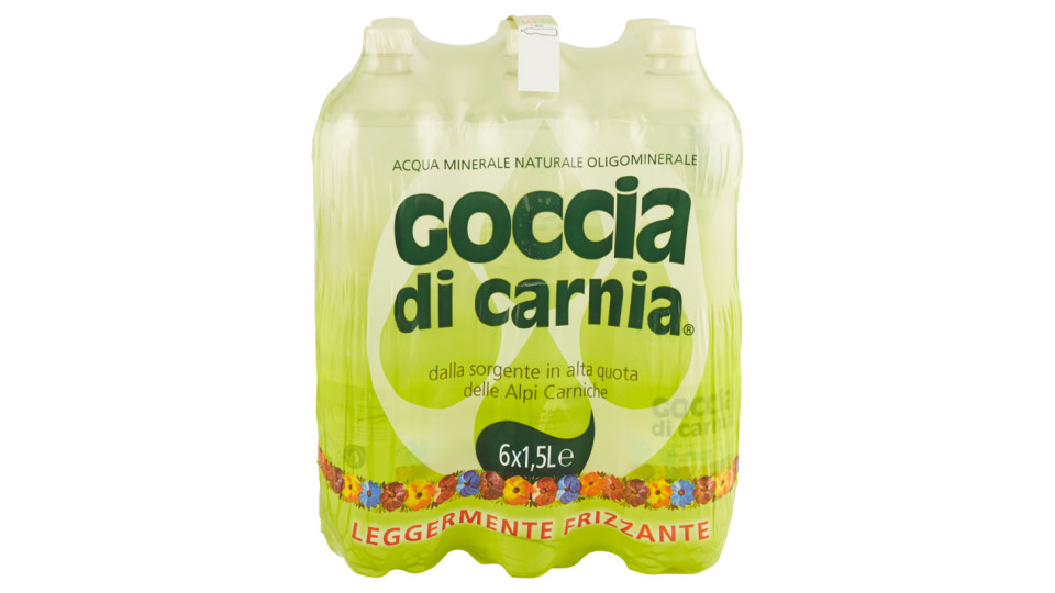 Goccia di Carnia Acqua Minerale Naturale Oligominerale Leggermente Frizzante