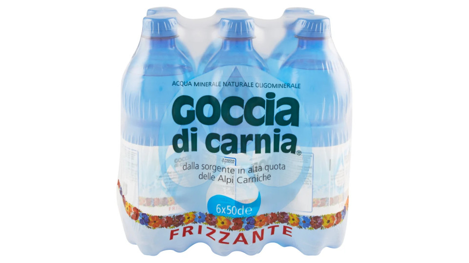 Goccia di Carnia Acqua Minerale Naturale Oligominerale Frizzante