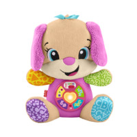 Fisher-Price La Sorellina del Cagnolino Ridi e Impara, Morbido Peluche Educativo con Musica e Canzoni, Giocattolo per Bambini di 6 - 36 Mesi, FPP54