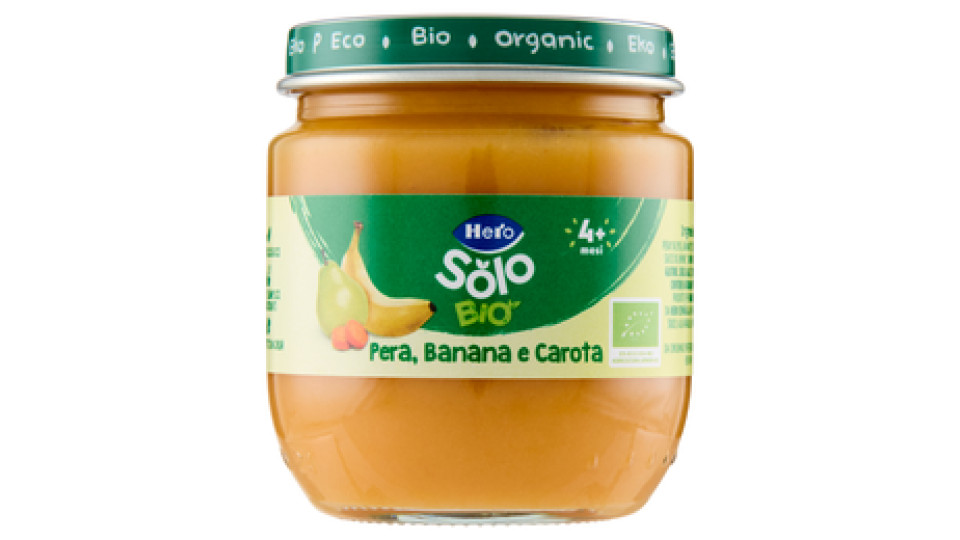 Hero Baby Solo, omogeneizzato pera banana carota biologico