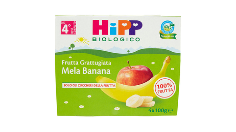 HiPP Biologico Mela Banana frutta grattugiata