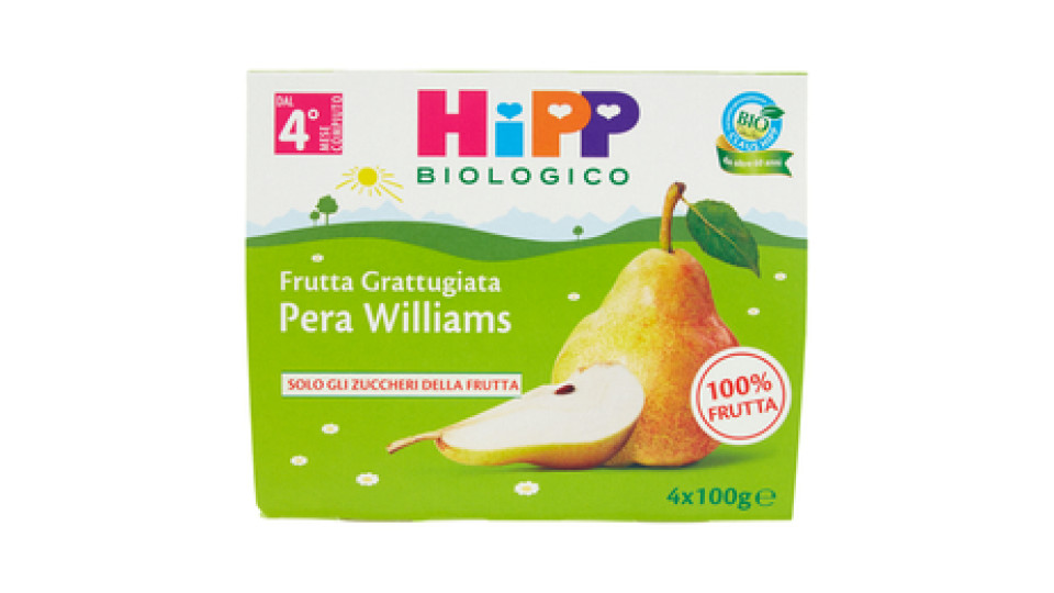 HiPP Biologico Pera Williams frutta grattugiata