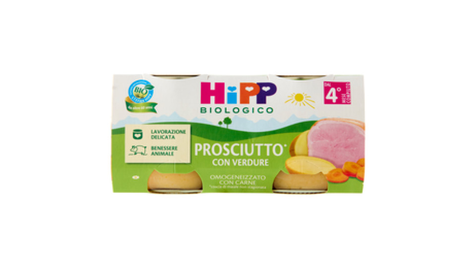 Hipp, omogeneizzato di prosciutto con verdure biologico
