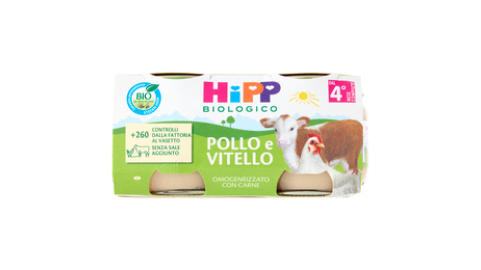 HiPP Biologico Omogeneizzato con Carne Pollo e vitello