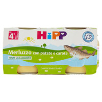 Hipp, omogeneizzato di merluzzo con patate e carote biologico