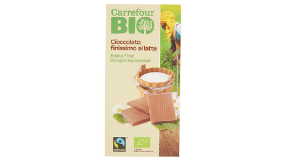 Carrefour Bio Cioccolato finissimo al latte