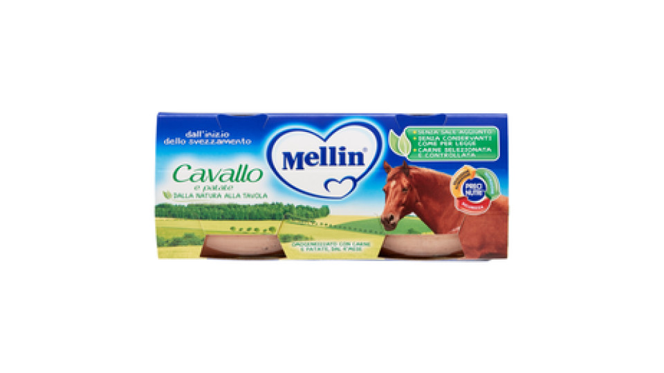 Mellin Cavallo e patate Omogeneizzato con Carne e Patate