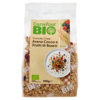 Carrefour Bio Crunchy Crispy Avena Cocco e Frutti di Bosco Biologico