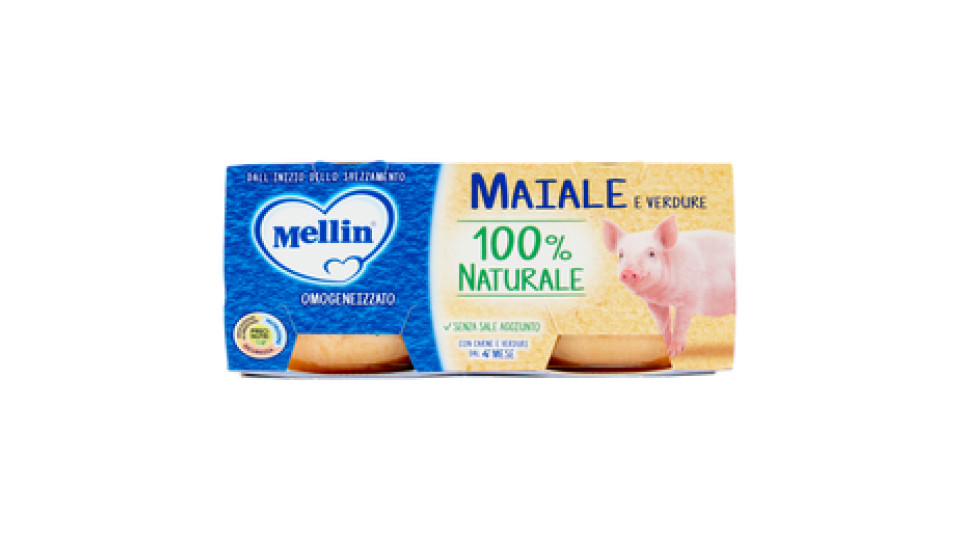 Mellin Maiale e verdure Omogeneizzato con Carne e Verdure