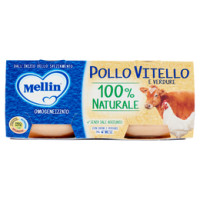 Mellin Pollo Vitello Omogeneizzato con Carne e Verdure