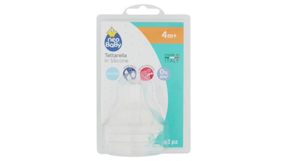 Neo Baby, tettarella in silicone flusso veloce 4m+