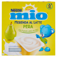 NESTLÉ MIO Merenda al Latte Pera da 6 mesi senza glutine 4 vasetti plastica