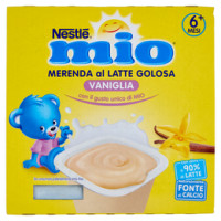 NESTLÉ MIO Merenda al Latte Vaniglia da 6 mesi 4 vasetti plastica