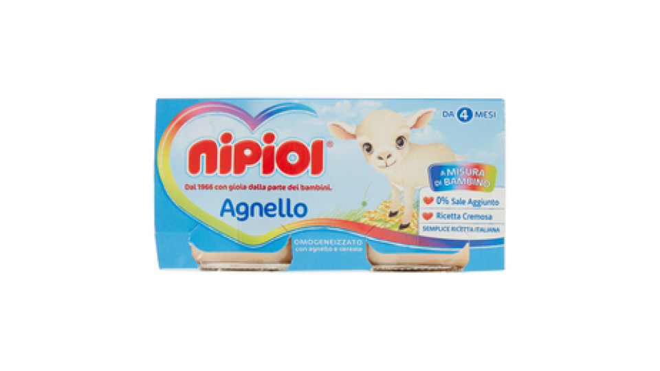nipiol Agnello Omogeneizzato con agnello e cereale