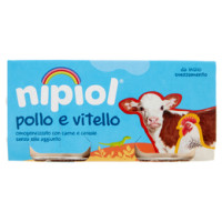 nipiol Pollo Vitello Omogeneizzato con pollo, vitello e cereale