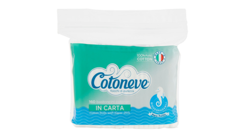 Cotoneve bastoncini cotonati in Carta 100 pz