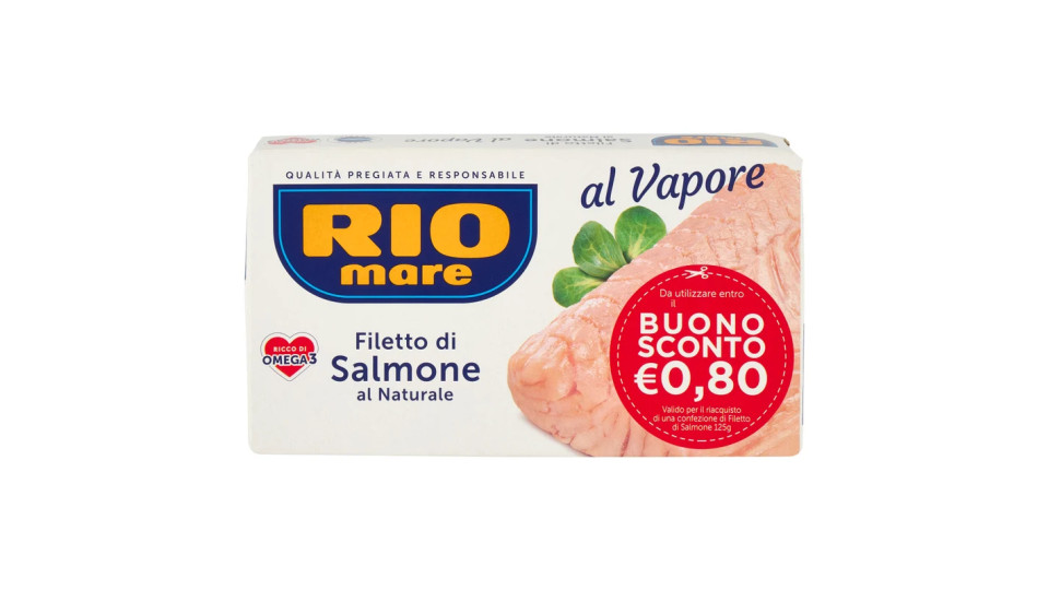 Rio mare Filetto di Salmone al Naturale al Vapore
