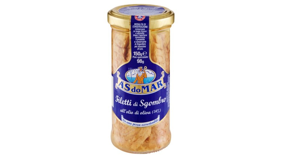 Asdomar Filetti di Sgombro all'olio di oliva (34%)
