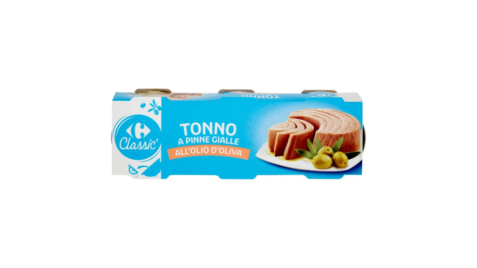 Carrefour Tonno a Pinne Gialle all'Olio di Oliva pescato a canna