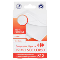 Carrefour Primo Soccorso Compresse di garza Sterili 18x40 cm