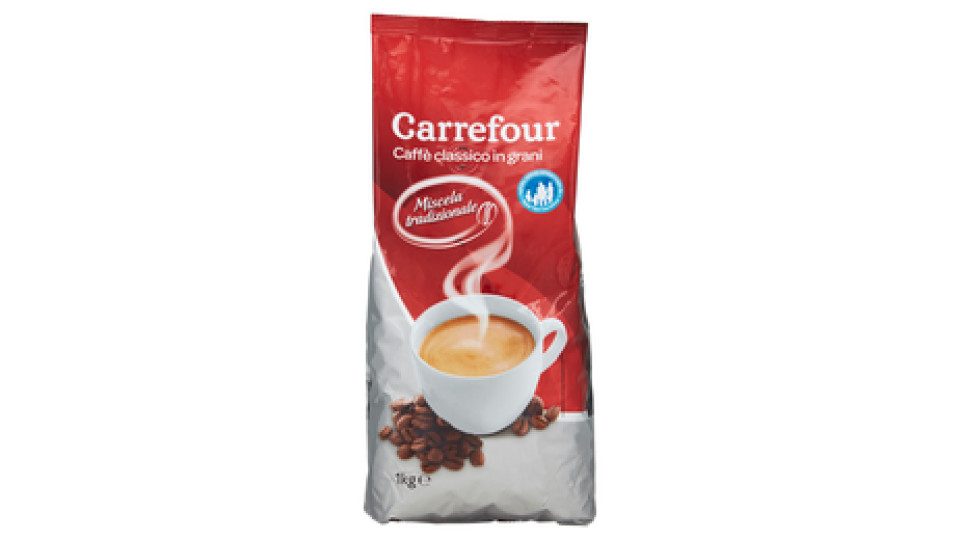 Carrefour Caffè classico in grani Miscela tradizionale