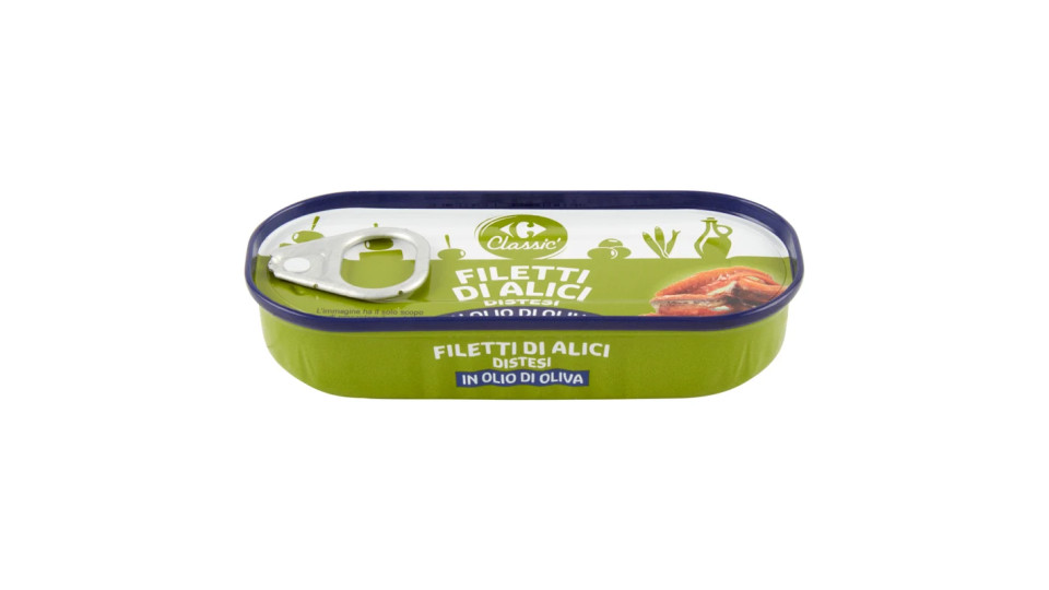Carrefour Filetti di alici in olio d'oliva distesi