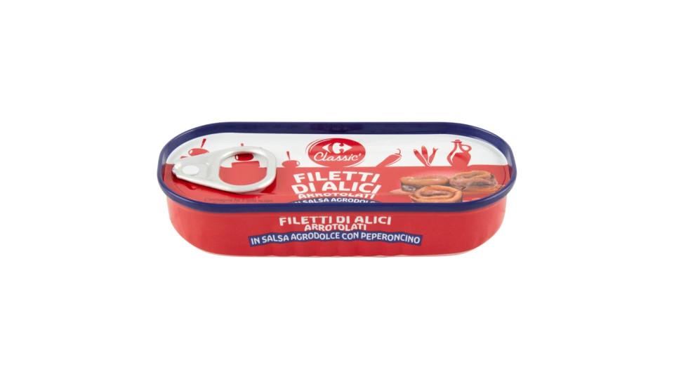 Carrefour Filetti di alici in salsa piccante arrotolati