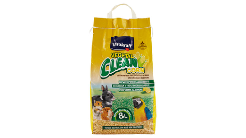 Vitakraft Vegetal Clean Corn Lettiera Vegetale di Tutolo di Mais per Uccelli e Roditori